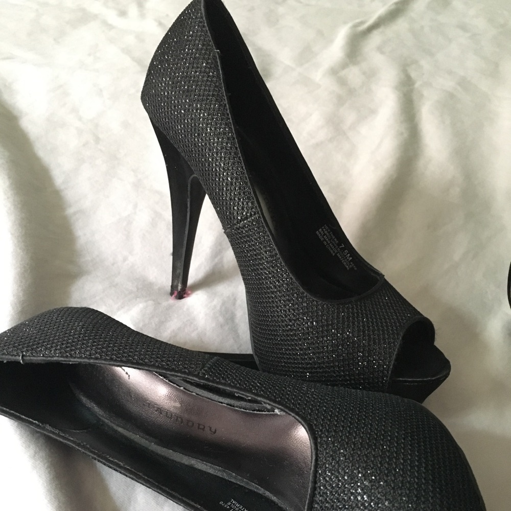 Black Sparkly Heels